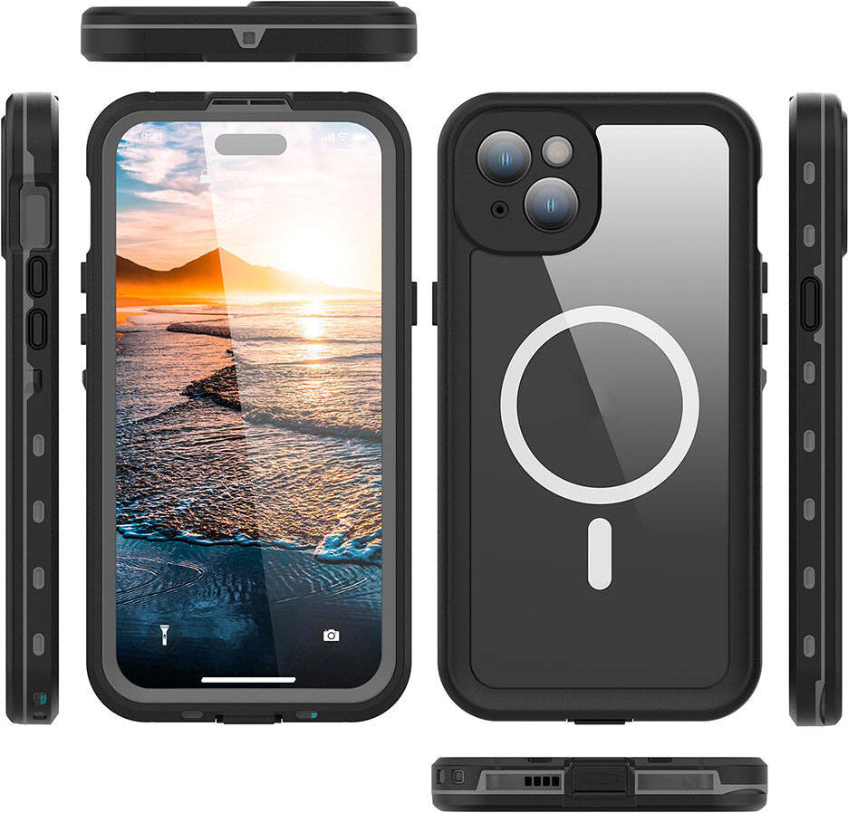 Apple iPhone 15 Plus Kılıf 1-1 Su Geçirmez Kılıf-Siyah