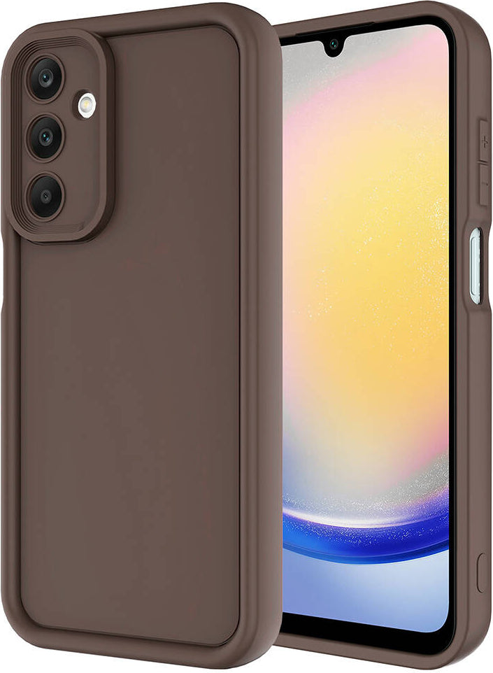 Galaxy A15 Kılıf Kamera Korumalı Mnc Ananas Kapak-Kahverengi