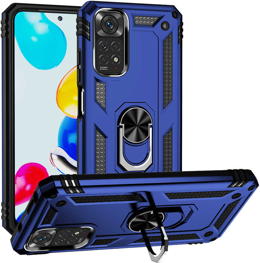 Xiaomi Redmi Note 11 Global Kılıf Mnc Vega Kapak-Mavi