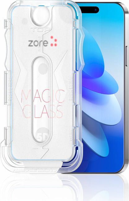Apple iPhone 16 Pro Max Mnc Kolay Uygulama Aparatlı 5d Magic Glass Cam Ekran Koruyucu