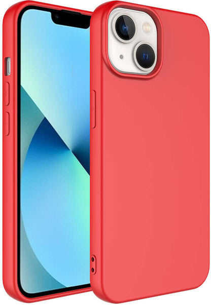 iPhone 14 Plus Kılıf Mnc Mara Laaakan Kapak-Kırmızı