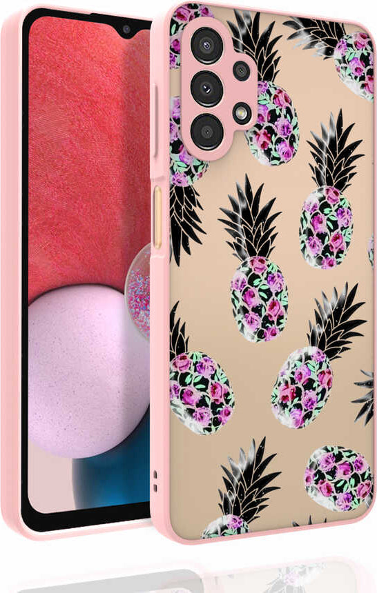 Galaxy A13 4g Kılıf Desenli Kamera Korumalı Parlak Mnc Nora Kapak-No1