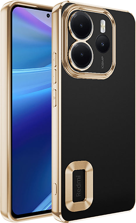 Redmi Note 14 4g Kılıf Kamera Korumalı Logo Gösteren Mnc Omega Kapak - Gold