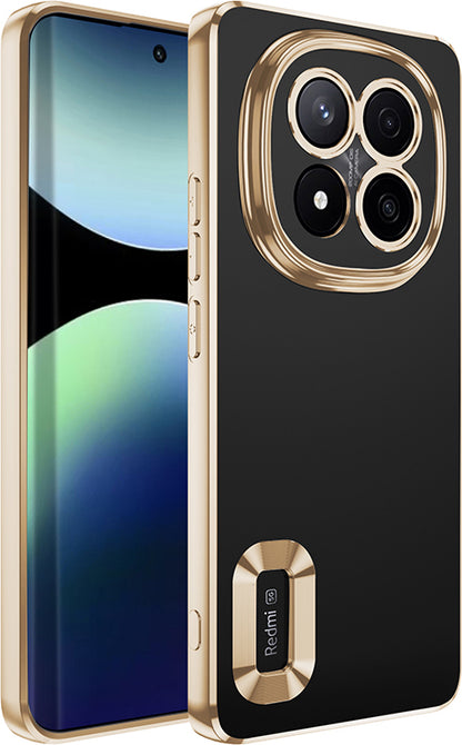 Redmi Note 14 Pro Plus Kılıf Kamera Korumalı Logo Gösteren Mnc Omega Kapak - Gold