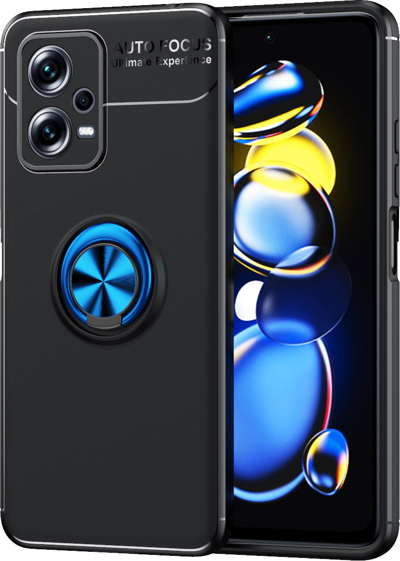 Xiaomi Redmi Note 12 5g Kılıf Mnc Ravel Silikon Kapak-Siyah-Mavi