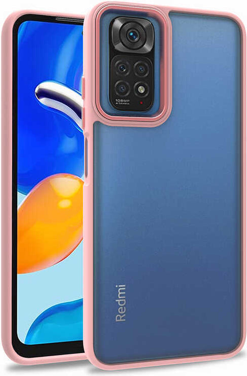 Xiaomi Redmi Note 11S Global Kılıf Mnc Flora Kapak-Rose Gold