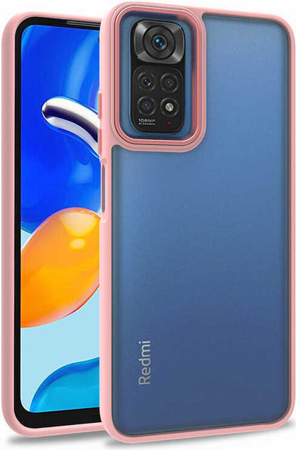 Xiaomi Redmi Note 11S Global Kılıf Mnc Flora Kapak-Rose Gold