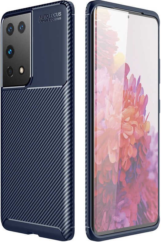 Galaxy S21 Ultra Kılıf Mnc Negro Silikon Kapak-Lacivert