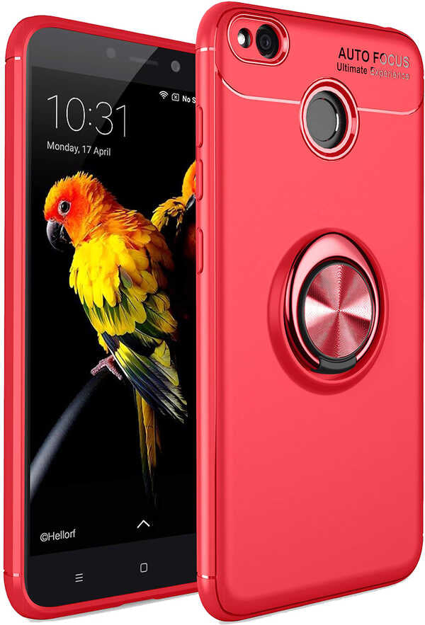 Xiaomi Redmi 4x Kılıf Mnc Ravel Silikon Kapak-Kırmızı