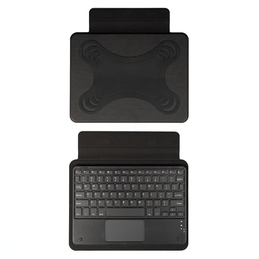 Uyumlu Mnc Border Keyboard 8" Inç Universal Bluetooh Bağlantılı Standlı Klavyeli Tablet Kılıfı-Siyah
