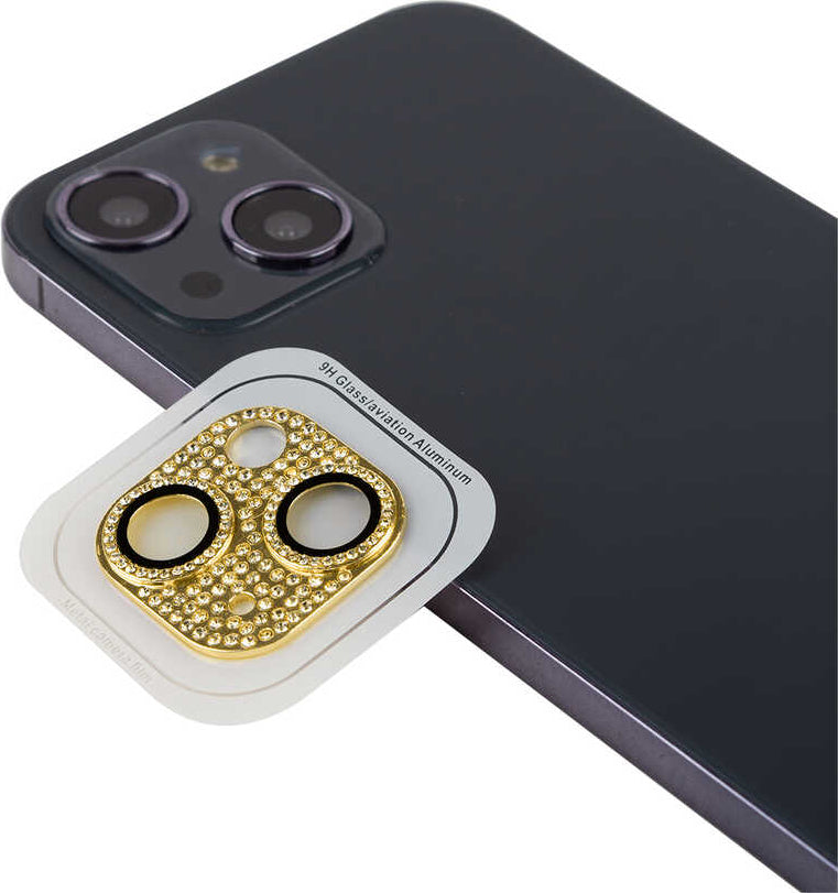 iPhone 13 Mini Uyumlu Mnc Cl-08 Kamera Lens Koruyucu-Gold