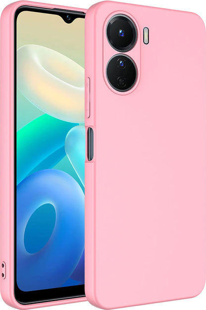 Vivo Y16 Kılıf Mnc Mara Laaakan Kapak-Pembe