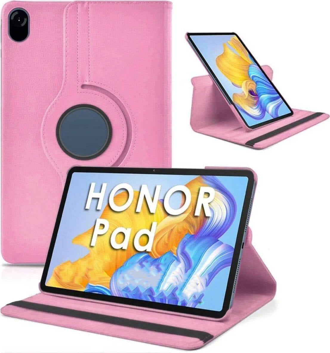Huawei Honor Pad X9 11.5' Mnc Dönebilen Standlı Kılıf-Pembe