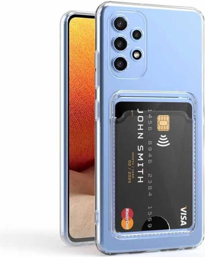 Galaxy A33 5g Kılıf Kartlıklı Şeffaf Mnc Setra Clear Silikon Kapak-Renksiz