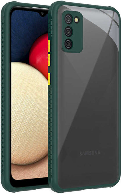 Galaxy A02S Kılıf mnc Kaff Kapak-Koyu Yeşil