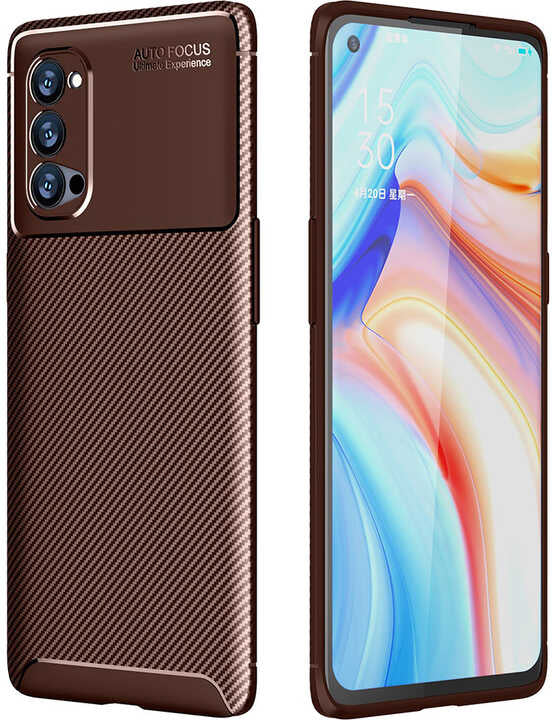 Oppo Reno 4 Pro 5g Kılıf Mnc Negro Silikon Kapak-Kahverengi