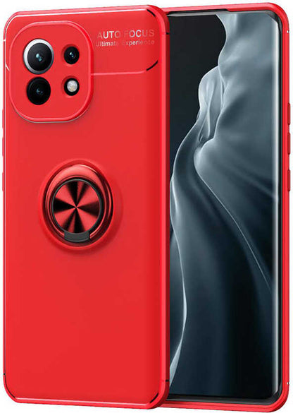 Xiaomi Mi 11 Kılıf Mnc Ravel Silikon Kapak-Kırmızı