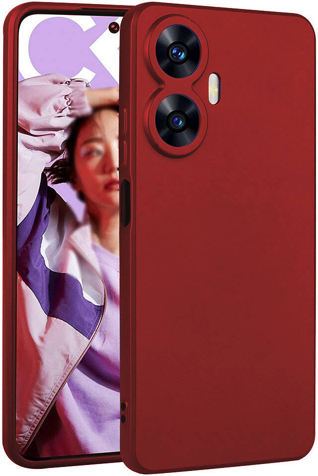 Realme C55 Kılıf Mnc Premier Silikon Kapak-Kırmızı