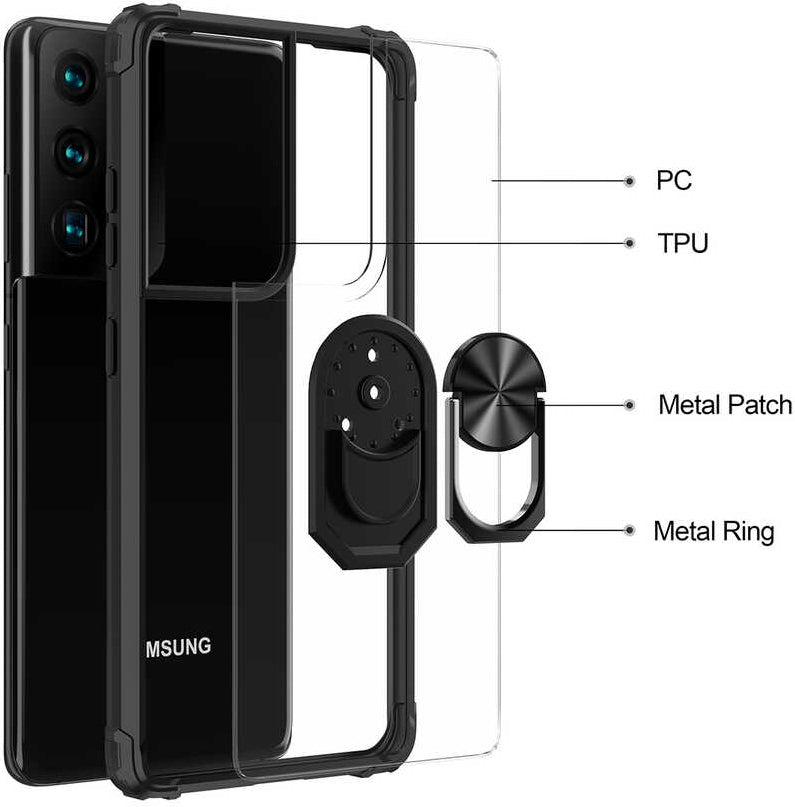 Galaxy S21 Ultra Kılıf Mnc Mola Kapak-Kırmızı