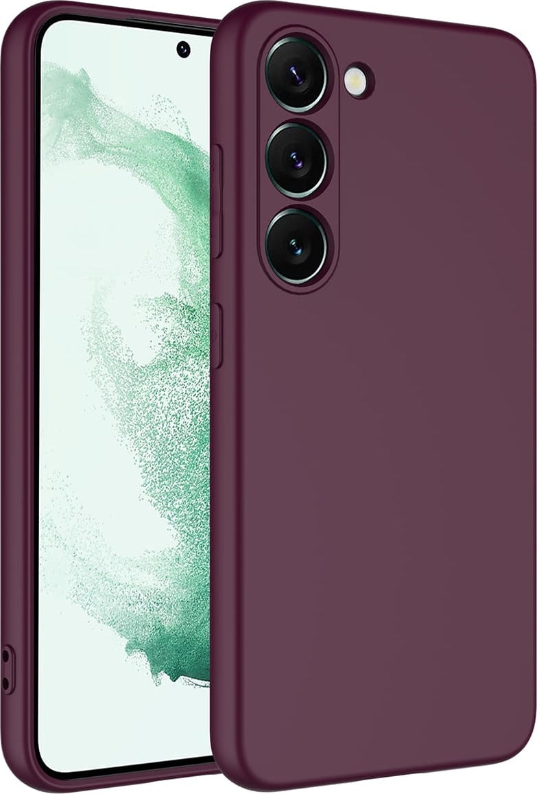 Rengareng Galaxy S23 Plus Kılıf Mnc Mara Laaakan Kapak-Koyu Mor