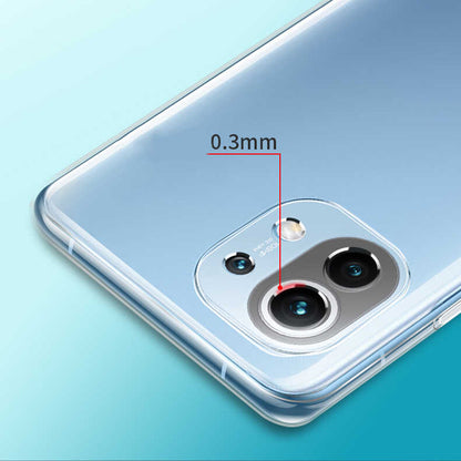 Rengareng Xiaomi Mi 11 Lite Kılıf Mnc Süper Silikon Kapak-Renksiz