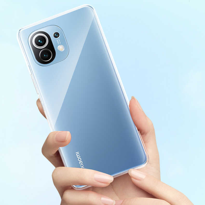 Rengareng Xiaomi Mi 11 Lite Kılıf Mnc Süper Silikon Kapak-Renksiz