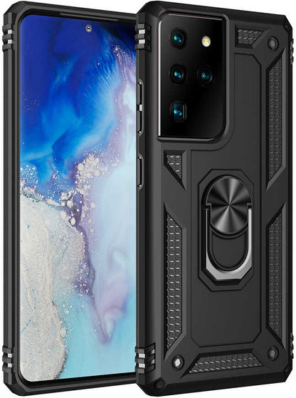 Rengareng Galaxy S21 Ultra Kılıf Mnc Vega Kapak-Siyah