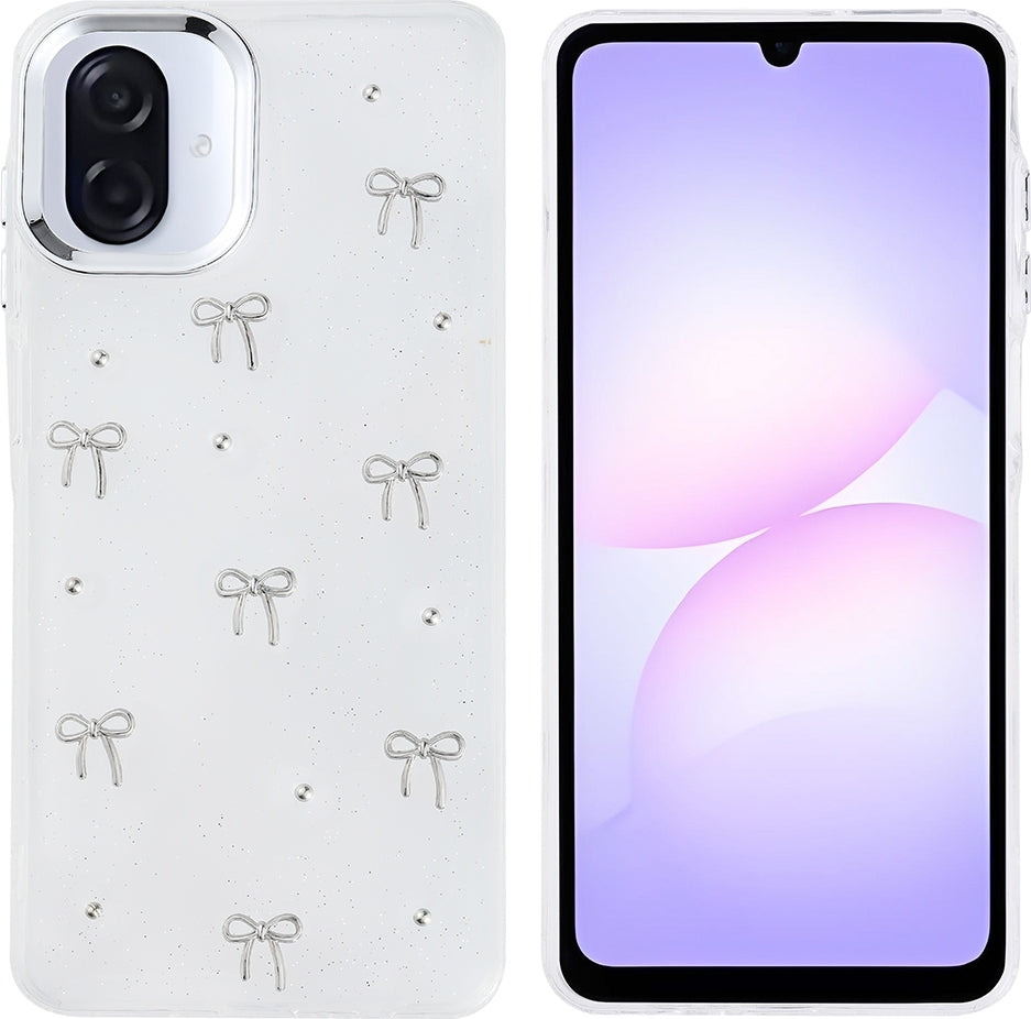 Rengareng Galaxy A07 Kılıf Airbag Tasarımlı Simli Şeffaf Zore Kutup Kapak - Fiyonk