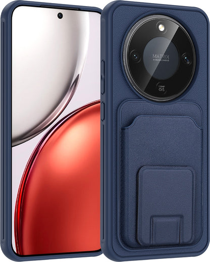 Rengareng Honor Magic 8 Lite 5g Kılıf Kartlıklı Tpu Zore Bikart Kapak - Lacivert