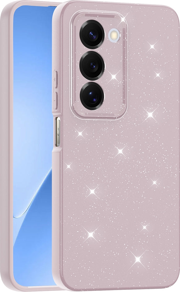 Rengareng Redmi 15 Kılıf Kamera Korumalı Simli Lüks Zore Koton Kapak - Lila