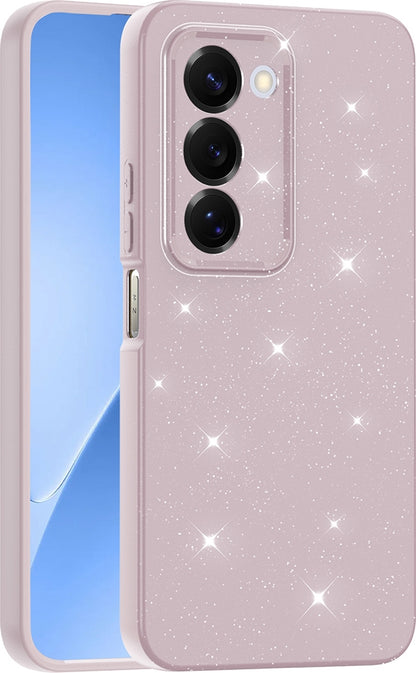 Rengareng Redmi 15 Kılıf Kamera Korumalı Simli Lüks Zore Koton Kapak - Lila