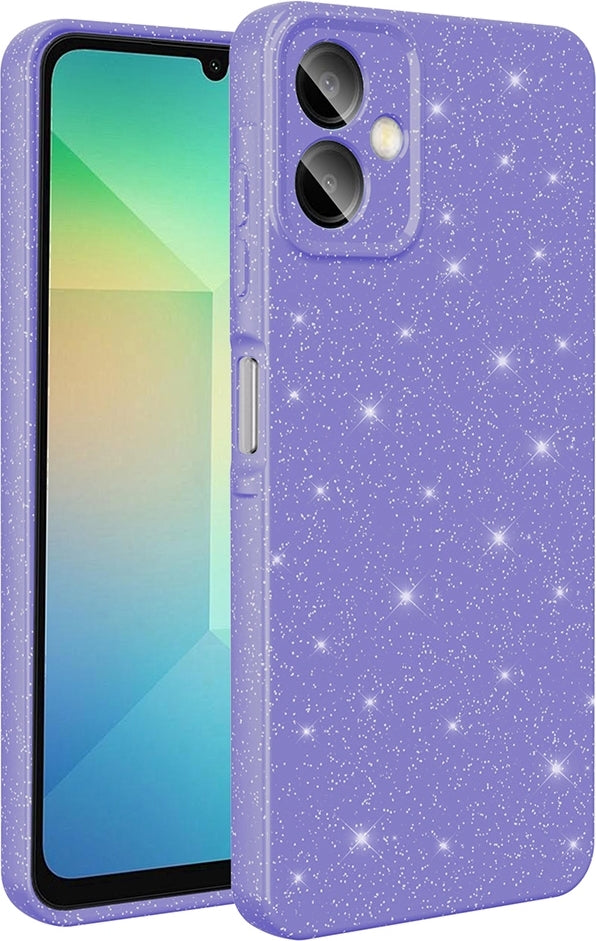 Rengareng Galaxy A07 Kılıf Kamera Korumalı Simli Lüks Zore Koton Kapak - Mor