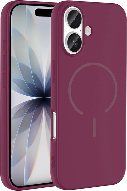 Rengareng iPhone 17 Kılıf M-Safe Şarj Özellikli Zore Meta Kapak - Kahverengi