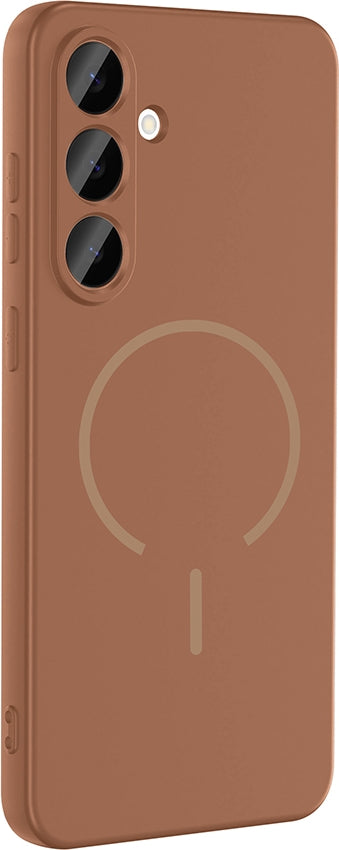 Rengareng Galaxy S24 Fe Kılıf M-Safe Şarj Özellikli Zore Meta Kapak - Pembe