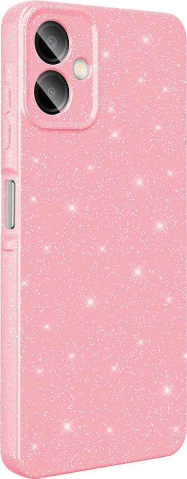 Rengareng Galaxy A07 Kılıf Kamera Korumalı Simli Lüks Zore Koton Kapak - Beyaz