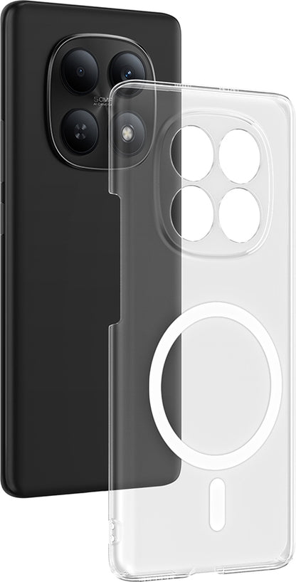 Rengareng Redmi Note 15 4g Kamera Korumalı M-Safe Şarj Özellikli Şeffaf Zore London Sert Pc Kapak - Şeffaf