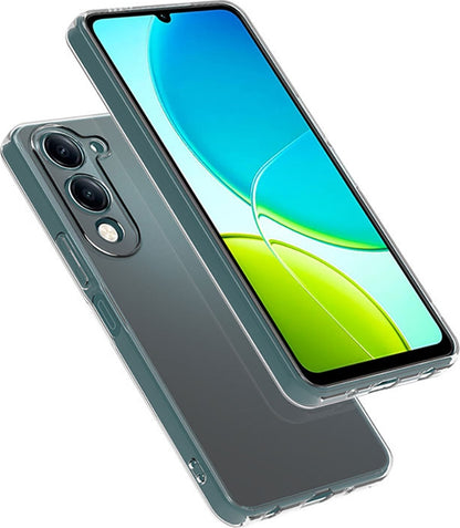 Rengareng Vivo Y04 Kılıf Zore Süper Silikon Kapak - Şeffaf