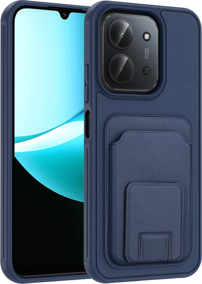 Rengareng Redmi 15C Kılıf Kartlıklı Tpu Zore Bikart Kapak - Lacivert