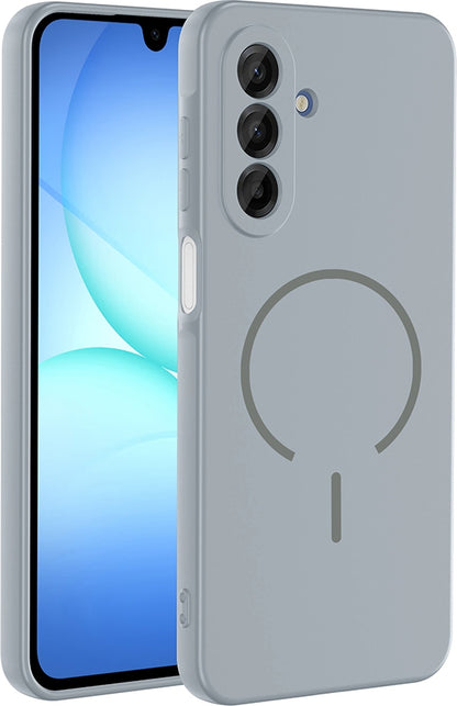 Rengareng Galaxy A16 Kılıf M-Safe Şarj Özellikli Zore Meta Kapak - Titanyum-Gri