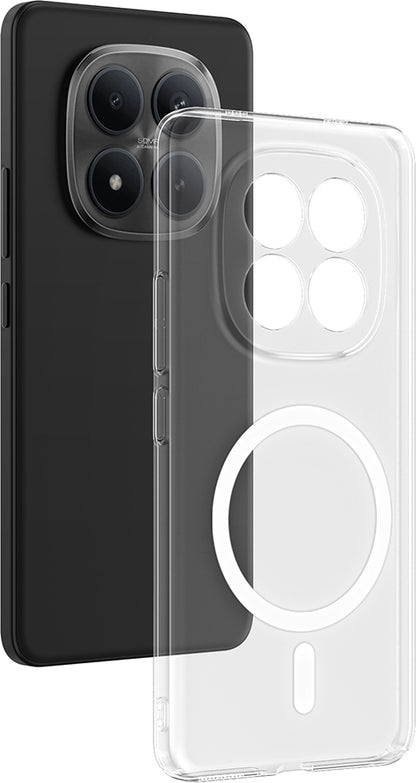 Rengareng Redmi Note 15 Pro 4g Kamera Korumalı M-Safe Şarj Özellikli Şeffaf Zore London Sert Pc Kapak - Şeffaf