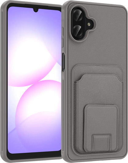 Rengareng Galaxy A07 Kılıf Kartlıklı Tpu Zore Bikart Kapak - Gri