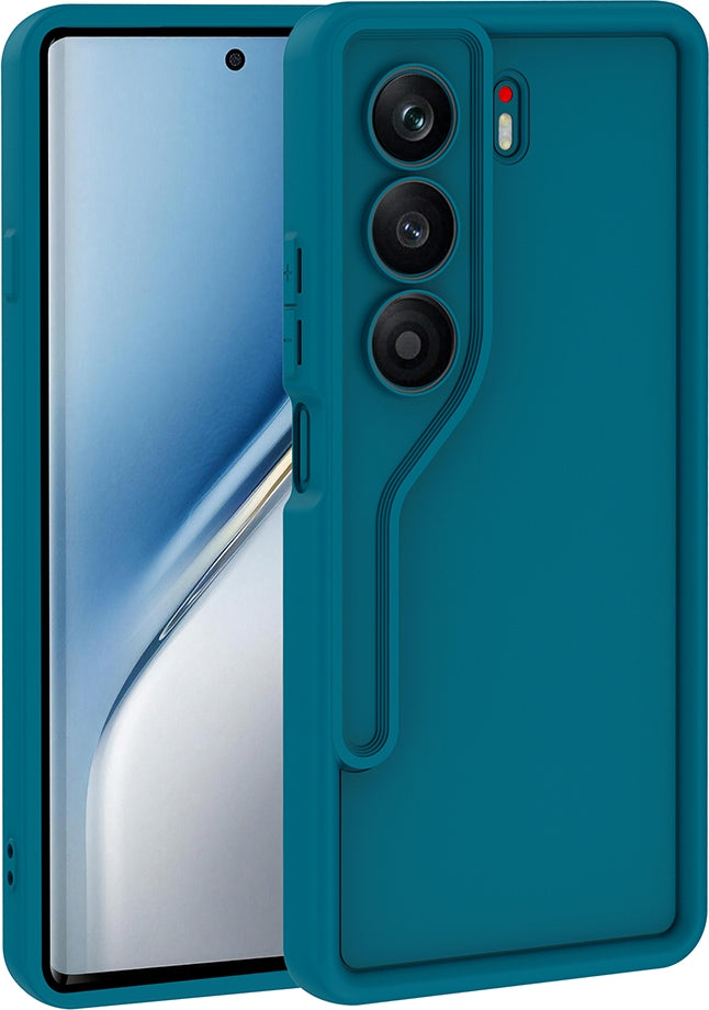 Rengareng Tecno Camon 40 4g Kılıf Kamera Korumalı Zore Ananas Kapak - Koyu Yeşil