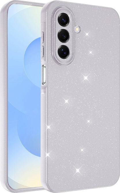 Rengareng Galaxy A17 Kılıf Kamera Korumalı Simli Lüks Zore Koton Kapak - Beyaz