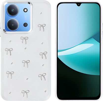 Rengareng Redmi 15C Kılıf Airbag Tasarımlı Simli Şeffaf Zore Kutup Kapak - Fiyonk