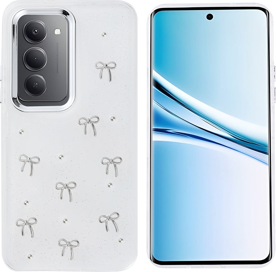 Rengareng Redmi 15 Kılıf Airbag Tasarımlı Simli Şeffaf Zore Kutup Kapak - Fiyonk