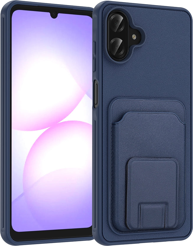 Rengareng Galaxy A07 Kılıf Kartlıklı Tpu Zore Bikart Kapak - Lacivert