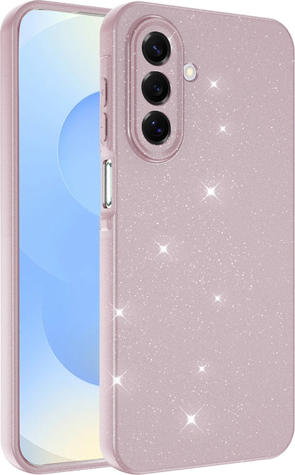 Rengareng Galaxy A17 Kılıf Kamera Korumalı Simli Lüks Zore Koton Kapak - Lila