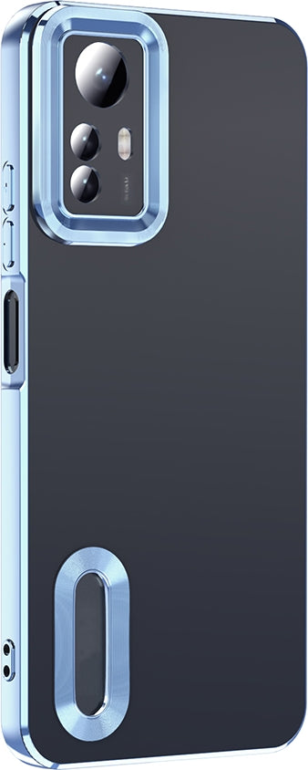 Rengareng Redmi Note 12S Kılıf Kamera Korumalı Logo Gösteren Zore Omega Kapak - Rose Gold