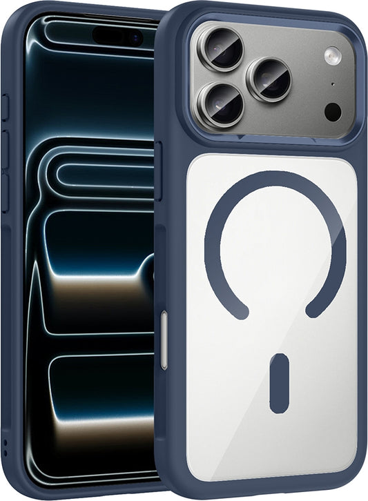 Rengareng iPhone 17 Pro Max Kılıf M-Safe Şarj Özellikli Metal Kamera Çerçeveli Zore Tiko Kapak - Turuncu