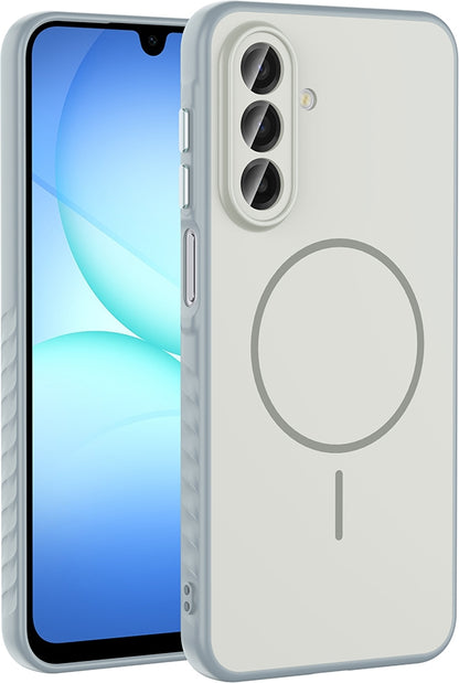 Rengareng Galaxy A17 Kılıf M-Safe Şarj Özellikli Zore Tea Kapak - Gümüş
